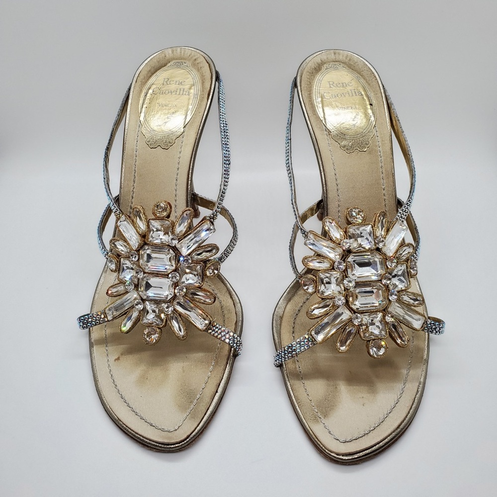 Vintage Rene Caovilla Jeweled Sandals